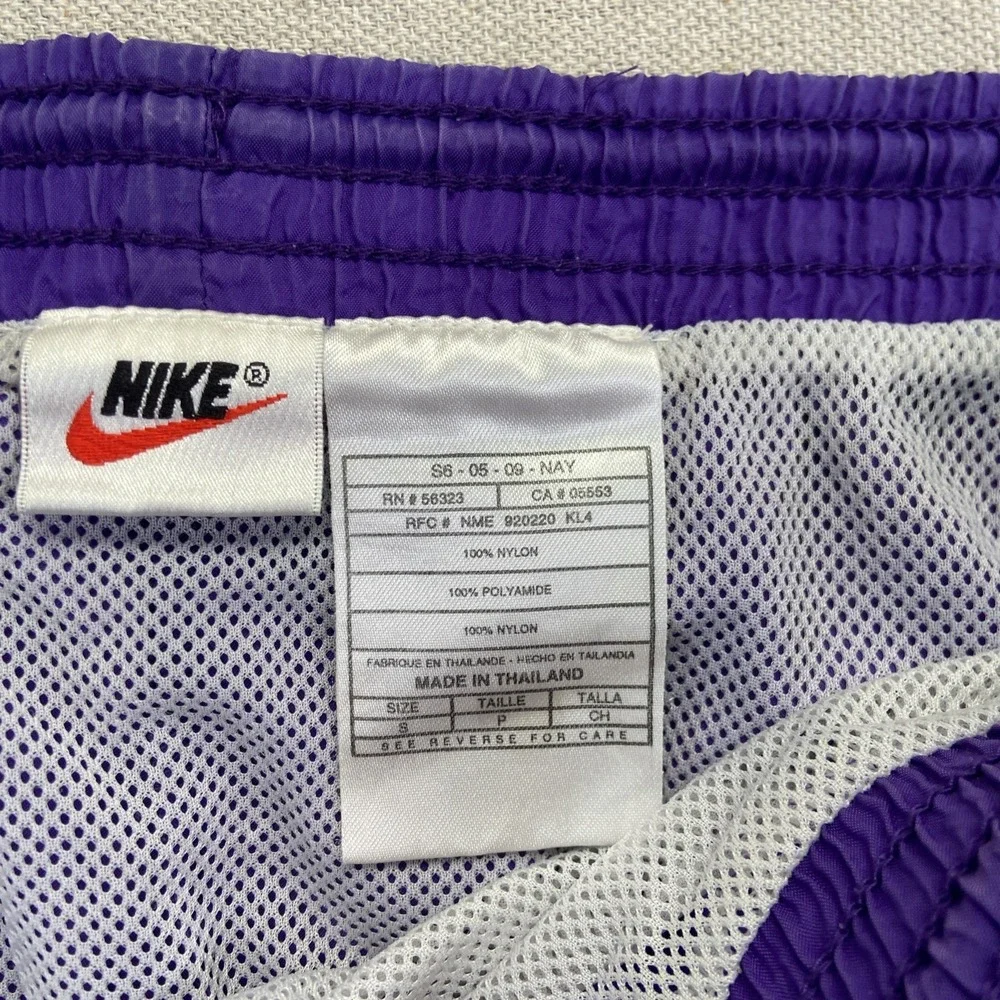 Vintage Nike Swim Trunks Mens S Purple Nylon Big Logo 90s Shorts